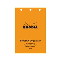 #クオバディス・ジャパン システム手帳レフィル Ｒｈｏｄｉａ　オーガナイザーレフィル　ベラム　方眼  ホワイト cf11ogzref-55