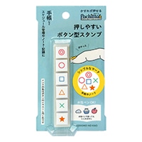 最終_#こどものかお 浸透印スタンプ ポチっとシックス  シンプルなマーク 1800-002