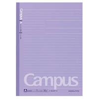 【コクヨ】キャンパスノート ドット入り罫線 カラー表紙 A罫 セミB5 紫  ﾉ3CATV