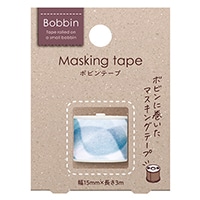 #コクヨ  マスキングテープ ボビンテープ Bobbin オーガンジー  ブルー T-B1115-6