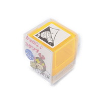 #サンビー  スタンプ かょのこスタンプ浸透印　ゆびさし 21mm角 本体：オレンジ/インク：黒 kayo-stamp-03