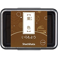 【シャチハタ】 スタンプパッド いろもよう  栗色 HAC1-BR