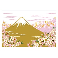 #チキュウグリーティングス 和風クリスマスカード 富士山 C300ー43