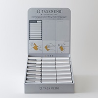 #尚雅堂 弱粘着再剥離のり付きロールメモ TASKMEMO　什器セット　3種×7 紙什器・POP付 枠、格子、無地 26894