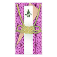 #スピーチバルーン(国内販売のみ) 布製金封 祝布「いはふ」  麻の葉 紅蓮灰 Y-707-06