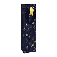 #クオバディス・ジャパン(国内販売のみ） ラッピング用品 クリスマスペーパーバッグ･アズライト  ブルー cf202118-4