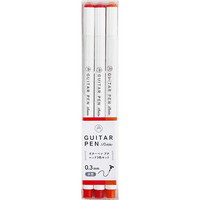 #寺西化学 水性サインペン ギターペンプチ　レッド　３色セット  赤 GRPT-3RD