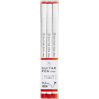 #寺西化学 水性サインペン ギターペンプチ　レッド　３色セット  赤 GRPT-3RD