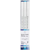 #寺西化学 水性サインペン ギターペンプチ　ブルー　３色セット  青 GRPT-3BL