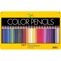 【トンボ鉛筆】色鉛筆 缶入色鉛筆 36色  CBNQ36C