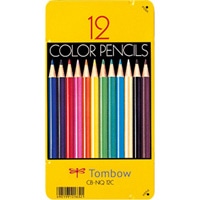 【トンボ鉛筆】色鉛筆 缶入色鉛筆 12色  CBNQ12C
