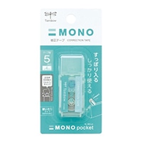 #トンボ鉛筆 修正テープ モノポケット 5mm幅 4ｍ巻き 使い切りタイプ ブルー CT-CM5C40
