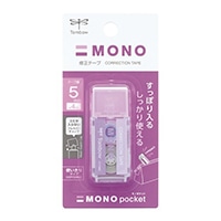 #トンボ鉛筆 修正テープ モノポケット 5mm幅 4ｍ巻き 使い切りタイプ パープル CT-CM5C90