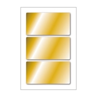 #KDT Japan ラベル ヘルマラベル #15078 四角 ゴールド 34x67mm (1片)・ゴールド地 9片入り 305078