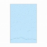 #RYURYU カード 星くずのポストカード  朝･ブルー HKP02