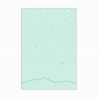 #RYURYU カード 星くずのポストカード  午後･グリーン HKP03