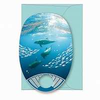 #RYURYU カード 透明うちわカード  イルカ STOC05