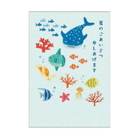 #RYURYU ポストカード サマーパック   刺しゅう・海の生きもの SPP35