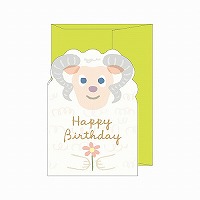#RYURYU カード アニマルミニバースデーカード  ひつじ AMBC02