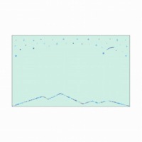 #RYURYU カード 星くずのメッセージカード 8枚入 午後･グリーン HKMC03