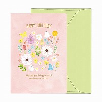 #RYURYU カード ミラーバースデーカード  フラワーブーケ MRBC02