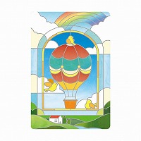 #RYURYU カード 透明カード  ステンドグラス・気球 TOC23