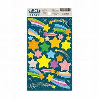 #RYURYU シール サークルシール・ホログラム  カラフル星・大 RCSH04