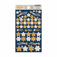 #RYURYU シール サークルシール・ホログラム  金銀星 RCSH06