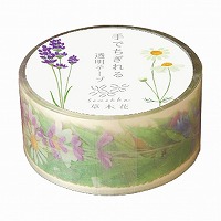 #RYURYU 透明テープ 草木花 手でちぎれる透明テープ 20mm幅 ハーブ SMMT204