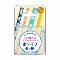 #RYURYU マスキングテープ ホソマス･マスキングテープ 5ｍ巻 シマエナガ HMT18