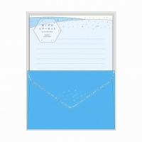 #RYURYU レター 星くずのレターセット  朝･ブルー HKLS02