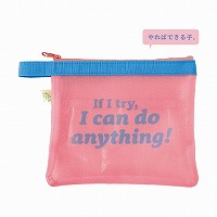 #RYURYU 身辺雑貨 チアミーアップメッシュポーチ L ライトピンク CMPL01