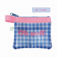 #RYURYU 身辺雑貨 チアミーアップメッシュポーチ S ギンガムブルー CMPS04