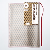 #コンサイス 読書関連小物 フローズンシリーズクリアカバー A4 レッド SBC032-RD