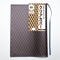 #コンサイス 読書関連小物 フローズンシリーズクリアカバー A4 ブルー SBC033-BL