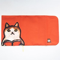 #コンサイス 読書関連小物 ブックカバー･読書ネコ 文庫 アカ 615262