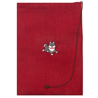 #コンサイス 読書関連小物 布のブックカバー黒シバ犬 文庫 アカ SBC038-01