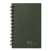 #包む メモ リングメモ ミニスリム モスグリーン T9095