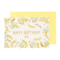 #包む カード バースデーカード  ピュアミモザ TC0H7
