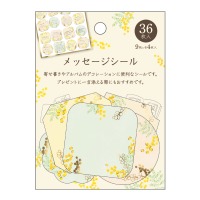 #包む シール メッセージシール  ミモザ TS059