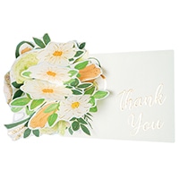 #グリーティングライフ(国内販売のみ） カード サンキューフラワーポップアップミニカード  グリーン LY-51