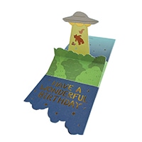 #グリーティングライフ(国内販売のみ） カード バースデーUMAポップアップミニカード  ＵＦＯ TK-52