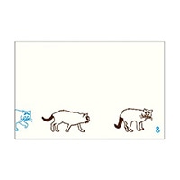 #グリーティングライフ レター 野良猫八ちゃん封筒セット Ssize･5枚入･ミニサイズ(郵送不可) ホワイト HNS-3