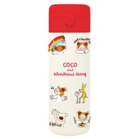 #グリーティングライフ(国内販売のみ)  ココちゃん ワンプッシュ ステンレスボトル 350ml ココちゃん RYL-942