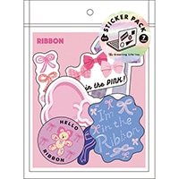 #グリーティングライフ ステッカー ステッカーパック 7枚入 リボン GLCK-71