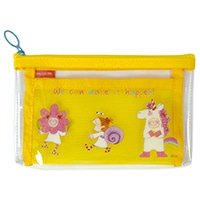 #グリーティングライフ(国内販売のみ） ペンケース ココちゃん　メッシュポケットペンケース 横19cm イエロー RYZ-1083