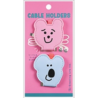 #グリーティングライフ OA関連小物 シックケーブルホルダー 2個セット クマ＆コアラ MMZ-486