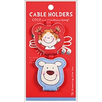 #グリーティングライフ(国内販売のみ） OA関連小物 ココちゃんケーブルホルダー 2個セット ココ＆ポール RYZ-1142