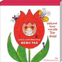 #グリーティングライフ メモ帳 ココちゃん･スクエアメモ Sheet:120枚 チューリップ RYN-1147