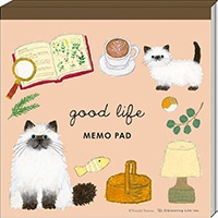 #グリーティングライフ メモ帳 米津祐介･スクエアメモ Sheet:120枚 ネコ YZN-457